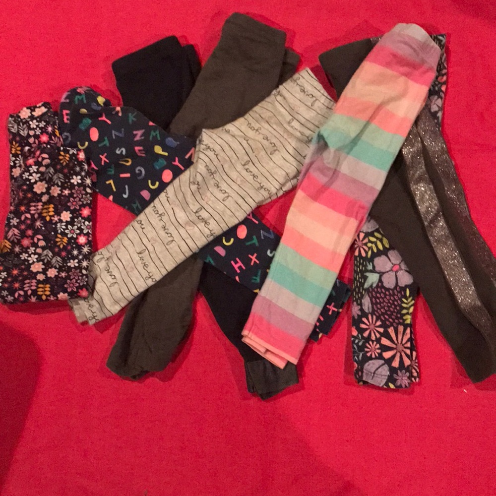 9 pairs of leggings